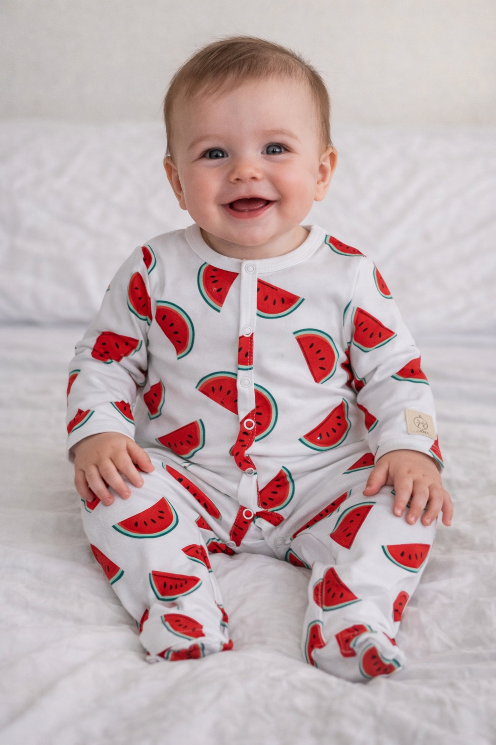 Pyjama bébé – Pastèques (coton biologique)