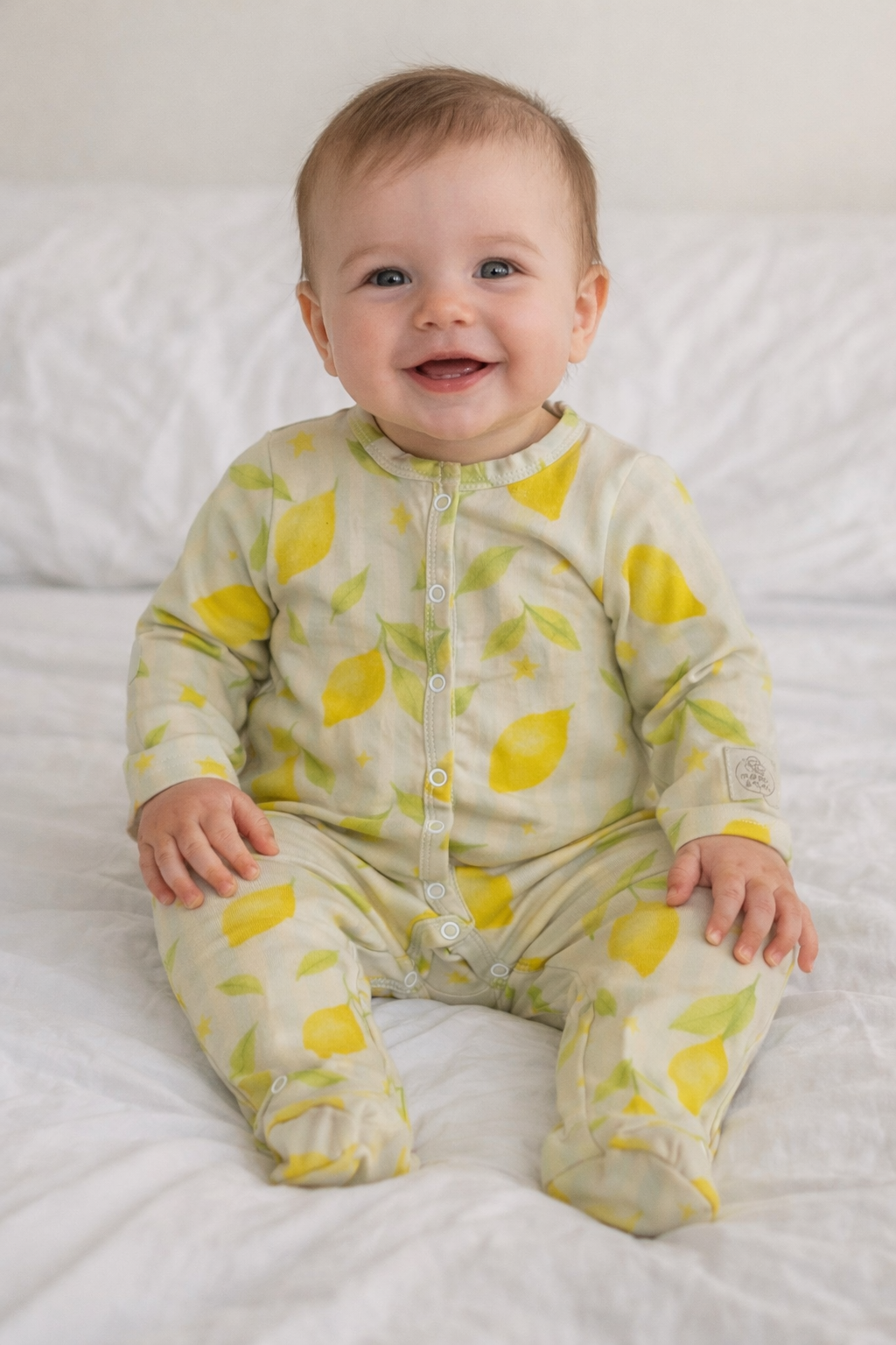 Pyjama bébé – Citrons (coton bio)